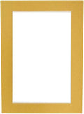 8x10 Mat Bevel Cut for 5.5x8.5 Photos - Acid Free Metallic Gold Precut Matboard With Backing Board and Crystal Clear, Self Seal Photo Mat Bag - For Pictures, Photos, Framing - 4-ply Thickness