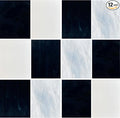 ILLUCKAI 12 Sheets White Black Stained Glass Variety Pack, 4 x 6 Inch Art Mosaic Tiles for Crafts, Supplies for Glass Hobbyists and Beginners
