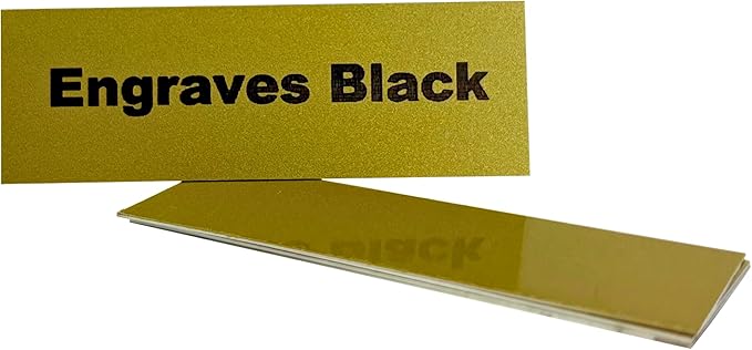 Blank Metal Plates for Laser Engraving - 4 Pack | Aluminum Sheets 0.020" Thick | CO2, Diode, Fiber Laser Compatible | Multiple Sizes & Colors (Gold (engraves black), 1.5x4 inch)