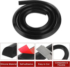 uxcell Flexible Molding Trim, 59 Inch Flexible Quarter Round Molding Silicone Peel and Stick Trim Self Adhesive Shower Water Barrier for Corner Decor Bathroom Kitchen, Black