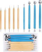 9 PCS Dotting Tools Ball Styluses with Box, Pen Dotting Tools Set for Rock Painting, Pottery Clay Modeling Embossing Nail Art