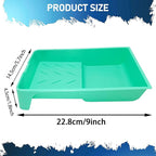4 Inch Paint Tray, 25 Pack Plastic Paint Tray Kit, Heavy Duty Paint Roller Tray with Roller Frame, Sturdy Home Painting Supplies & Tools for Paint Rollers & Roller Brushes