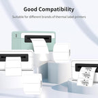 2"x1" Thermal Sticker Labels, White Self-Adhesive Barcode Label Paper for Direct Thermal Printer, Waterproof Multi-Purpose Rectangle Address Shipping Mailing Stickers, 300 Sheets/Roll