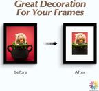 Mat Board Center, Pack of 50, 8x10 for 5x7 White Mats - Acid Free, 4-ply Thickness, White Core - for Pictures, Photos, Framing