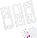 Handmade Flexible Record Template, Planner Stencil Set for Dot Grid Journals, DIY Flexible Drawing and Checklist Templates Suitable for Various Occasions (Set B)