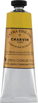 Charvin Extra Fine Oil Paint, Cadmium Yellow Lemon 60 mL - Triple-Milled, Rich Texture, Poppy Oil-Based, Light-Fast, Handmade, Archival Quality
