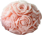 Rose Ball Round Candle Mold - Silicone 3D Molds for Candy & Home Decor - Resin Casting & Making Molds