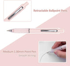 Ball Point Pen Black Ink Ballpoint Pens with Super Soft Grip Medium Point 1.0mm Office Pens (12 pack)
