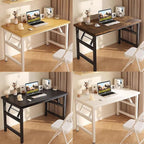 39.4 Inch Foldable Desks for Small Spaces,Foldable Desk No Assembly,Small Table for Bedroom,White.