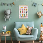 Reading Poster Hanger, Reading Nook Classroom Decor Wall Decor, Toddler Learning Posters, Educational Posters Wall Art Wall Hanging Banner Farmhouse Living Room Nursery Home Baby Room Decor