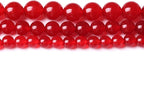 48PCS 8MM Red Chalcedony Beads Energy Healing Beads for DIY Jewelry Bracelet Necklace Making for Jewelry Making 15Inch