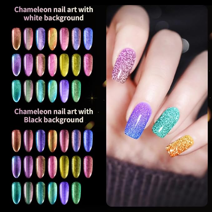 20 Colors Chameleon Mica Powder, 20 * 3g Color Shift Resin Pigment Powder for Epoxy Resin, Painting, Soap Making, Bath Bombs, Candle Making, Slime, Jewelry DIY Accessories(0.1oz/jar)
