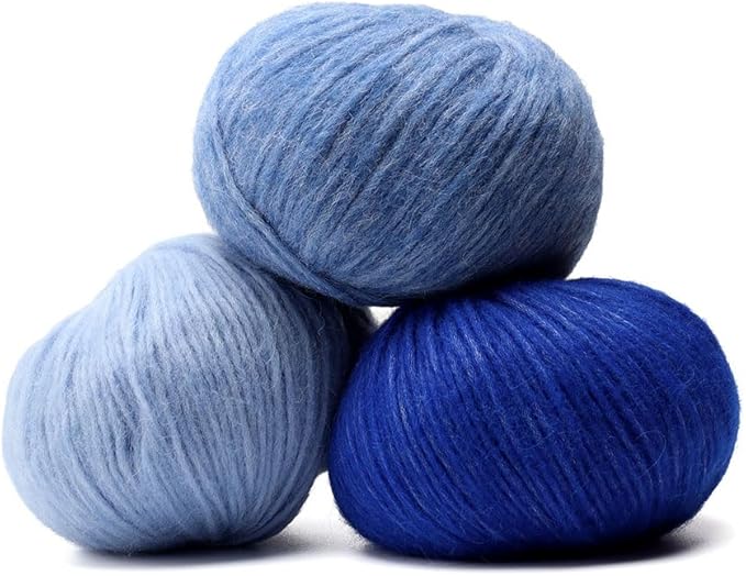 Pullu - Baby Alpaca Merino Wool Yarn Set of 3 Skeins (150 Grams) Worsted Weight - Sourced Directly from Peru - Heavenly Soft and Perfect for Knitting and Crocheting (Mocha)