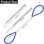 2 Pcs Clay Cutter Wires + 1 Clay Ceramic Needle + 1 Feather Wire Texture Detail Tools, Steel Cutters Wire Kit, Black & Blue Handle Cutting Off Pottery Wires Tools for Sculpting Artists Modeling Crafts