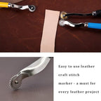 4 Pcs Tracing Wheel Sewing Tool with Packaging Bag, 2 Different Size Needle Point Tracing Wheel, Leather Paper Cloth Sewing Overstitch Wheel Tool