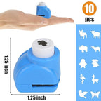 LOVEINUSA 10 PCS Land Animal Shaped Craft Hole Punch Set for DIY Crafting, Scrapbooking, Tissue Paper for Gift Bags, Wrapping Paper and Festival Wrapping Crafts, Birthday Confetti Maker Projects