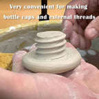 Pottery Clay Threading Making Kits, Clay Tap and Die Set for Jars and Lids Caps Thread (1 Inch Obsidian Black)
