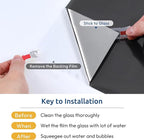 rabbitgoo Window Privacy Film One Way Window Tint for Home, Removable Reflective Heat Sun Blocking Anti UV Glass Door Covering, Mirror Tinting Film House Office, 29.5 in X 16.4 Feet, Black Silver
