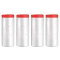 uxcell Pre-Taped Masking Film, 3.6ft x 66ft High-Tack Painters Tape Plastic Drop Cloth with High-Tack Painters Tape for Painting Protection Red 4Pcs