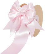 LaRibbons 1 1/2 Inch 50 Yard Double Faced Satin Ribbon,Light Pink Satin Craft Fabric Ribbon for Gift Wrapping Floral Bouquets Wedding Party Decoration
