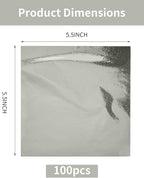 Luckymica Gold Leaf Sheets, 100 Pcs Adequate Gold Foil Sheets for Arts, Crafts, Decoration, Gilding, Paints, DIY, 5.5" x 5.5", Silver