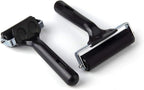 2Pcs Rubber Roller Brayer Rollers Hard Rubber 4 and 2.2 Inch for Printmaking (Black) by HRLORKC…