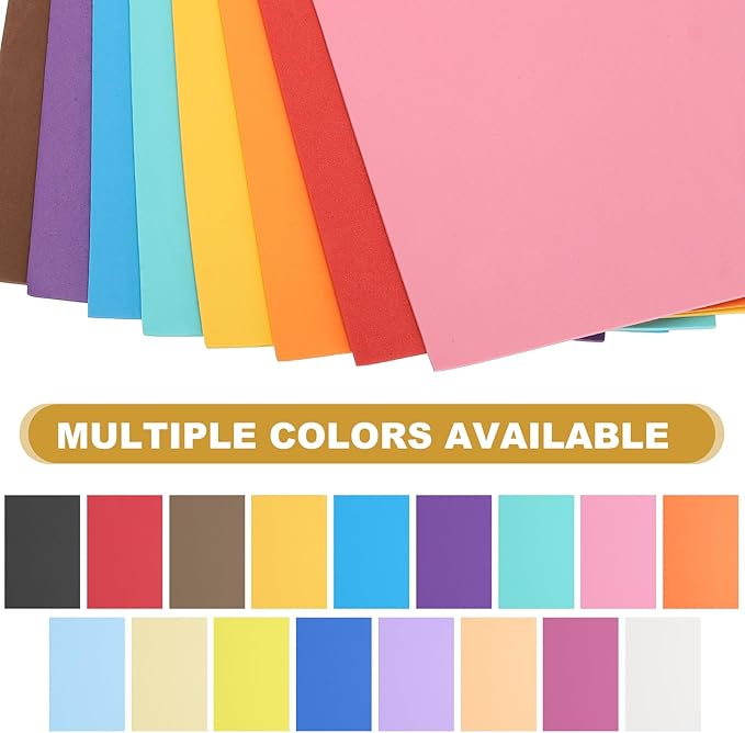 uxcell 10 Pcs Rose Red EVA A4 Foam Sheets Crafts, 12 x 8 Inch Foam Paper for DIY Crafts Project Classroom Scrapbook Art Cards Home Office Decoration (2mm Thick)