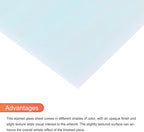 MECCANIXITY 2 Pcs Stained Glass Sheet Mosaic Tile 7.9 Inch x 5.9 Inch Light Blue Stained Glass Sheets for Crafts DIY Art Project