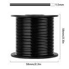 Aluminum Craft Wire, 75 Feet 1.5mm/ 16 Gauge Black Bendable Soft Metal Aluminum Sculpting Wire Roll Bulk for DIY Crafts Jewelry Making