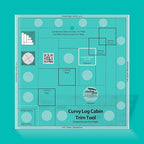 Creative Grids Curvy Log Cabin Trim Tool Quilt Ruler – CGRJAW5 – Made in USA, 8-1/2in x 8-1/2in, Non-Slip Grip Acrylic Quilting, Sewing, Crafting, Patchwork Ruler & Template