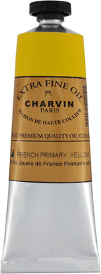 Charvin Extra Fine Oil Paint, French Yellow Primary 60 ml - Triple-Milled, Rich Texture, Poppy Oil-Based, Light-Fast, Handmade, Archival Quality
