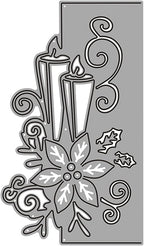 Metal Cutting Dies DIY Merry Christams Embossing Stencil Template Scrapbooking Card Making Mold Photo Album Arts Crafts Tools (Christmas Candle lace-7.6x12.9cm)