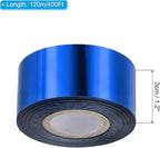 PATIKIL 1.2"x400Ft Hot Stamping Foil Paper,Heat Transfer Hot Stamping Paper Foil Roll for Leather DIY Logo Decor Craft Gift Card Package Scrapbook,Blue