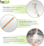 Silicone Spatula Set, Food Grade Rubber Spatula-4 Piece Nonstick Rubber Spatulas, Spoonula, Jar Scraper for Cooking, Baking, Mixing, Frosting - Heat Resistant Up to 600°F (Spatulas-Off White)