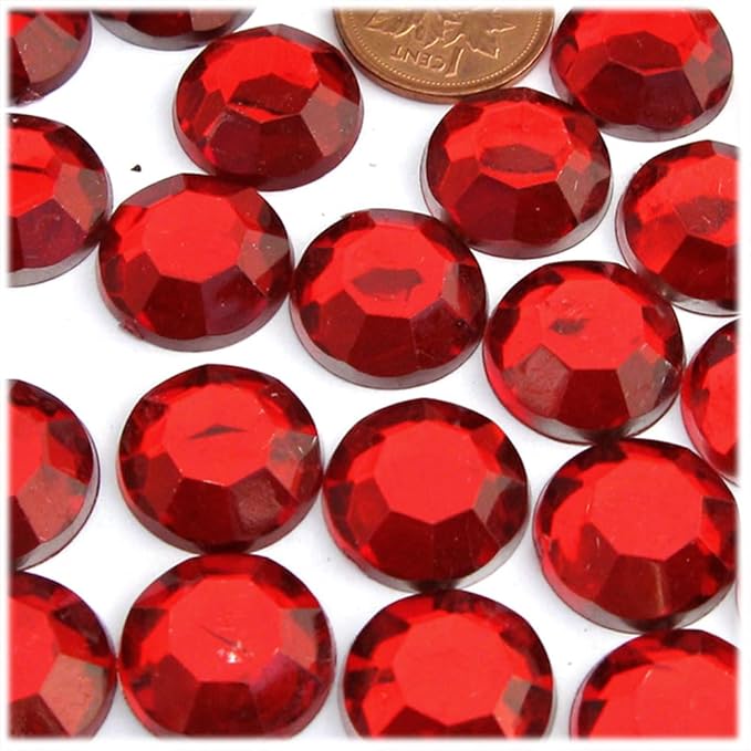 The Crafts Outlet 72pc Rhinestones Round 20mm - Flatback Royal Blue RBL