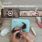 Woolbuddy Needle Felting Kit for Beginners & Adults, Moose Animal DIY Craft Kit, Complete Starter Kit with Wool, Tools & Step-by-Step Instructions