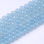 60PCS 6MM Natural Cyanihalite Loose Stone Beads for Jewelry Making DIY Energy Stone Healing Power Bracelet 15"