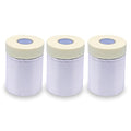 Lichamp Plastic Cover for Painting, Pre-Taped Masking Film, 22 inch x 30 Yard x 3 Rolls (90 Yards Total), Painters Plastic with Tape, Advanced Masking Tape Film