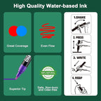 SILENART Chalk Markers for Blackboard, Window Marker for Car Erasable Liquid Chalk Pen for ChalkBoard Windows Glass Menu Board - Pack, Multicolor