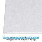 PATIKIL 6061 T651 Aluminum Sheet Metal 6 x 6 x 1/32(0.0315") Inch 3Pcs Flat Plain Aluminum Plate Covered Stock with Protective Film, Heat Rectangle 0.8MM for Lndustry Crafting