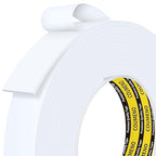 Double Sided Foam Strip, EVA Foam Tape, Double Sided Sponge Adhesive Mounting Tape for Home Office Decor 0.98inX16.4FT White