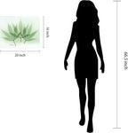 Empire Art Direct Frameless Free Floating Tempered Glass Panel Graphic Wall Art Ready to Hang, 16" x 20", Green Flower