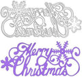Mvchifay Cutting Dies Happy Birthday Metal Stencils Scrapbooking Tool DIY Emboss Paper Card Making (Merry christmas-10x4.2cm)