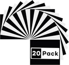 HTVRONT White & Black Heat Transfer Vinyl Bundle: 20 Pack 12" x 10" Heat Transfer Vinyl for T-Shirt, Cricut, Silhouette Cameo or Heat Press Machine