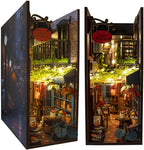 Book Nook DIY Kit - Dreamy - Miniature House Dollhouse Kit for Adult and Teens, Desgined in USA, Booknook Bookshelf Decor Alley Model Build with LED Light, Gifts for Family and Friends