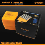 OWDEN Professional 36Pcs. Steel Metal Stamp Set,(1/4”) 6mm,Steel Number and Letter Punch Set,Alloy Steel Made HRC 58-62 for Jewelry Craft Stamping.
