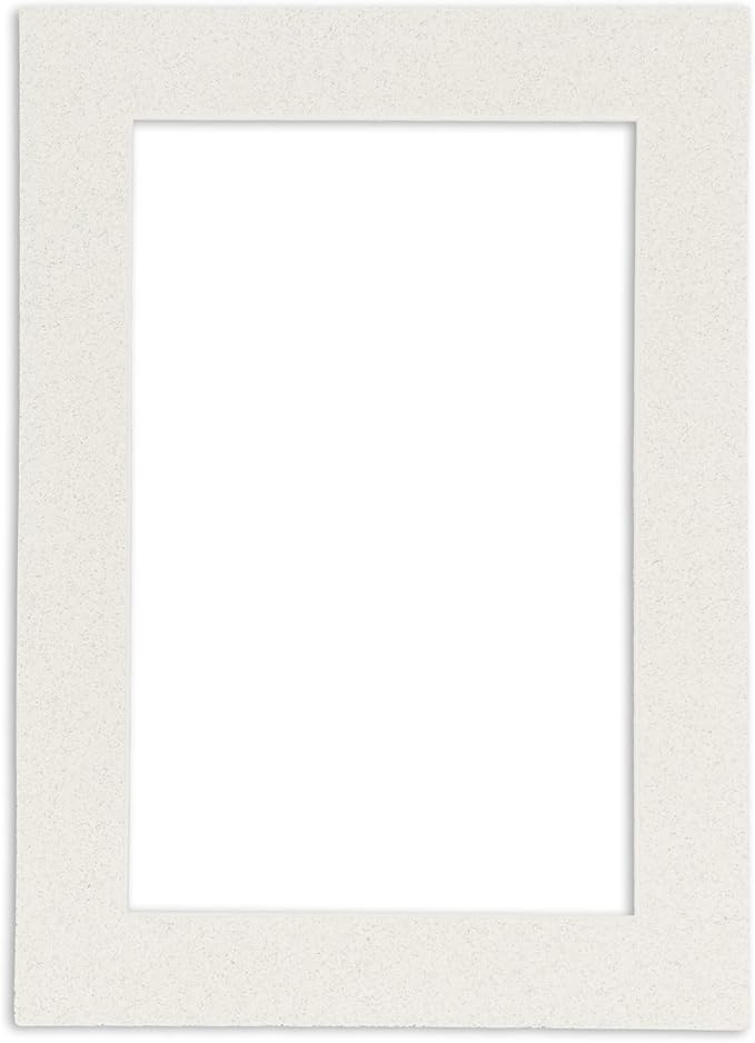 Poster Palooza Pack of TEN 8x10 Mats Bevel Cut for 6x8 Photos - Acid Free Oyster Shell White Precut Matboards For Pictures, Photos, Framing - 4-ply Thickness