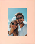 uxcell Picture Mats, 8 x 10 Mat Board Center for 5 x 7 Pictures Acid Free White Core Bevel Cut Frame Mattes with Backing for Display Art Measuring, Lotus Root