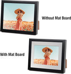 Falling in Art 5 Pack Acid Free 12x16'' White Picture Mats Board Show Kit for 8x12'' Photos, 4-Ply Beveled Pre-Cut Photo Mats with Backing Board for Frames, Artwork and Prints