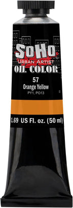 Soho Urban Artist Oil Paint - Orange Yellow, 50 ml Tube - Best Valued Oil Colors for Painting, Excellent Pigment Load